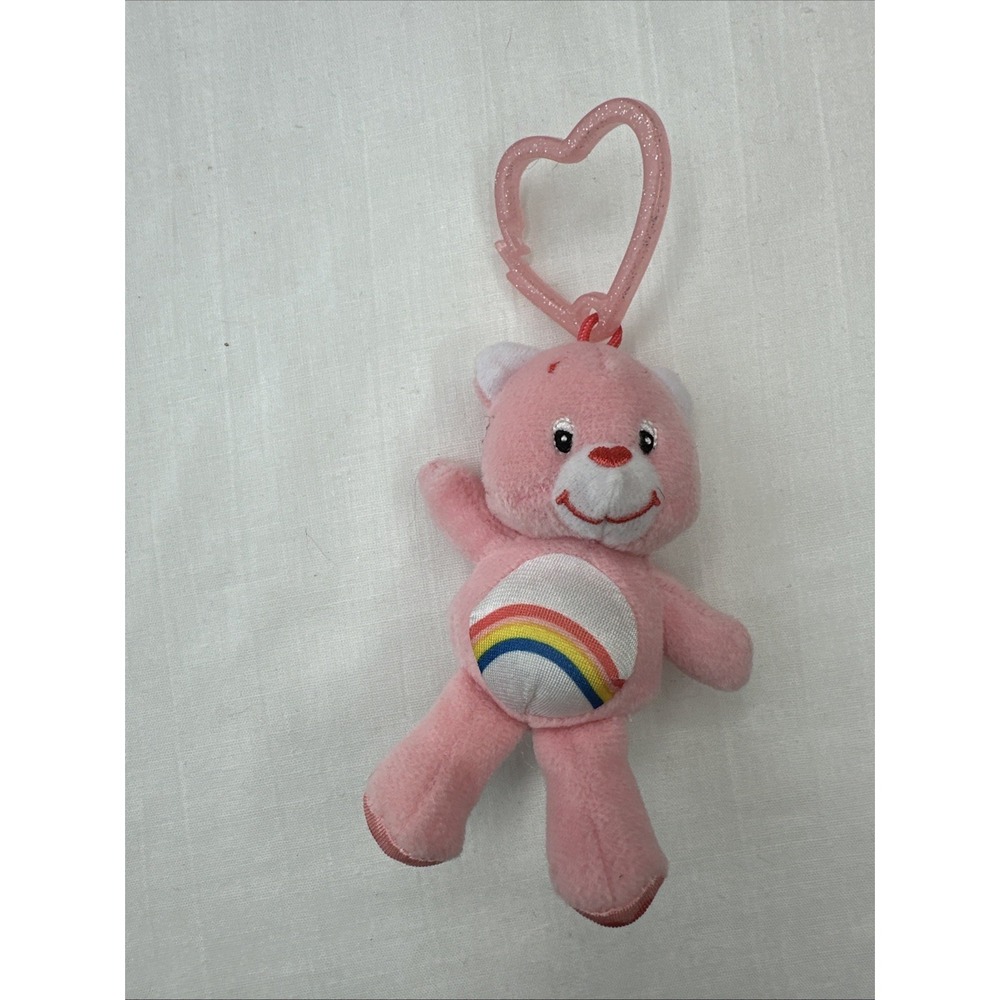 VTG Care Bears Key Chain Rainbow Bear Hearts Small Bag‎ Charm